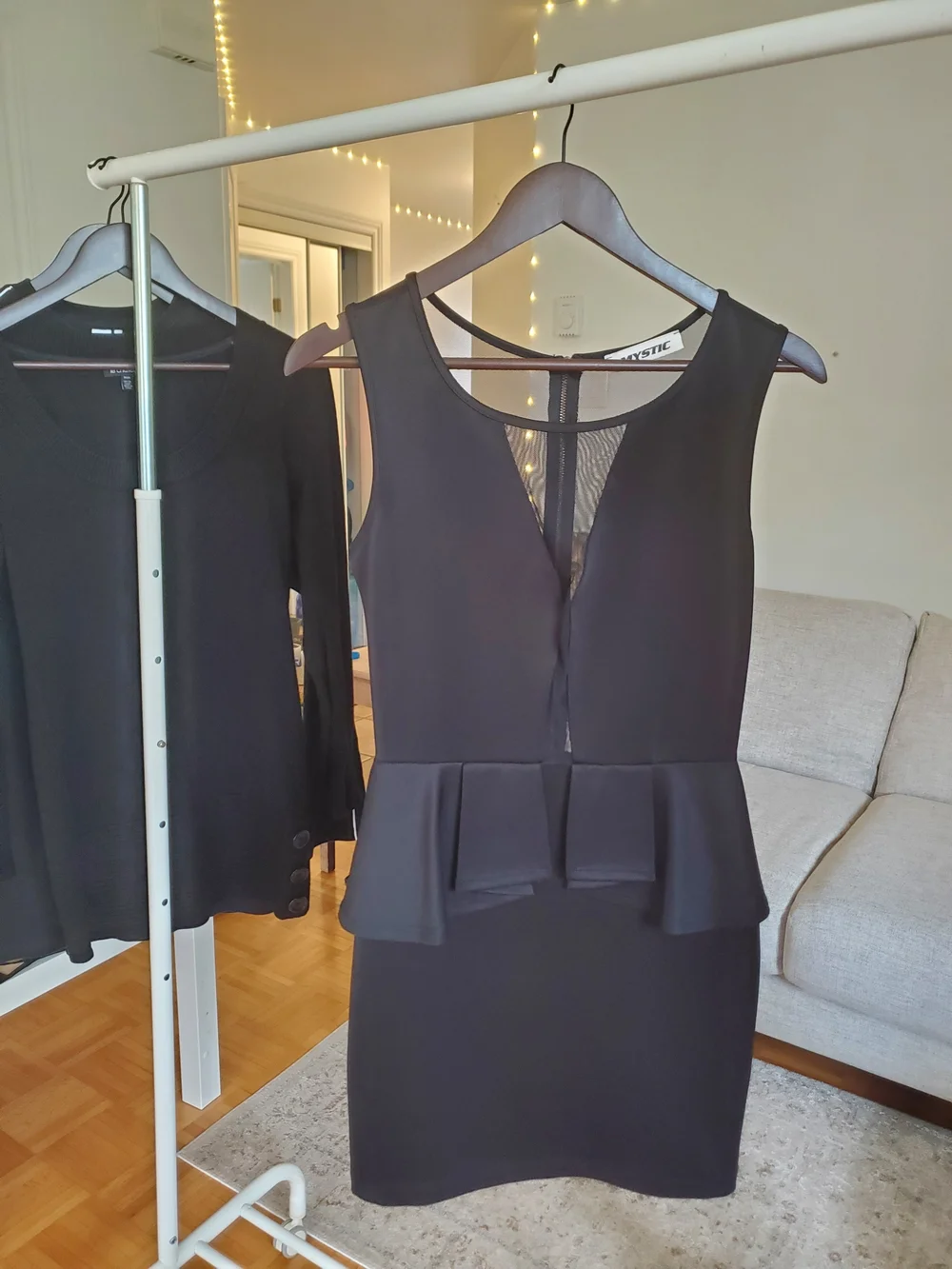 Black Sleeveless Mini Dress - Picture 1 of 2